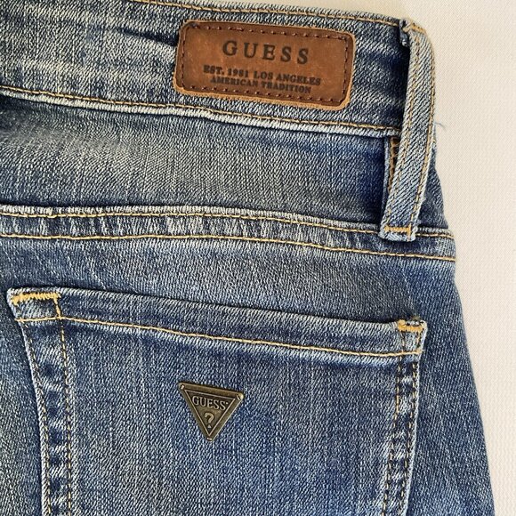 Guess Women’s Mid Rise Boot Cut Jeans Blue Size 23 - Picture 14 of 14